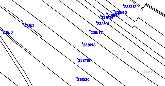 Parcela st. 238/18 v KÚ Mlčechvosty, Katastrální mapa