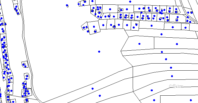 Parcela st. 219/1 v KÚ Vrané nad Vltavou, Katastrální mapa