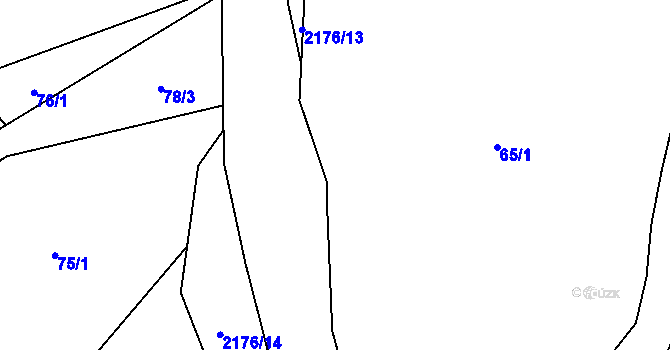 Parcela st. 65/8 v KÚ Vranov u Čerčan, Katastrální mapa