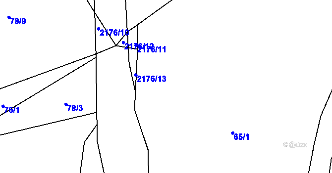 Parcela st. 65/12 v KÚ Vranov u Čerčan, Katastrální mapa