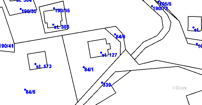 Parcela st. 127 v KÚ Butov, Katastrální mapa