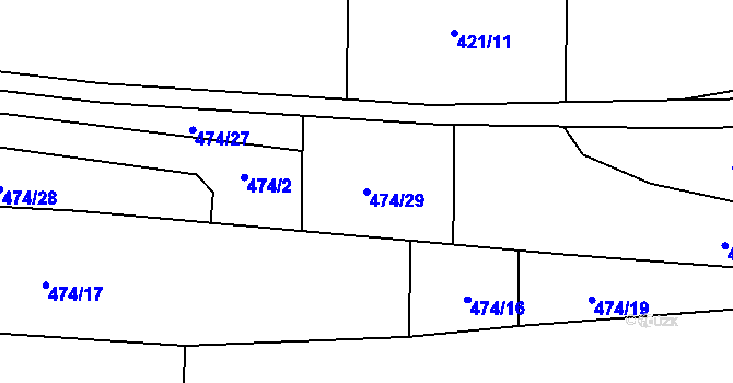 Parcela st. 474/29 v KÚ Svinná u Stříbra, Katastrální mapa