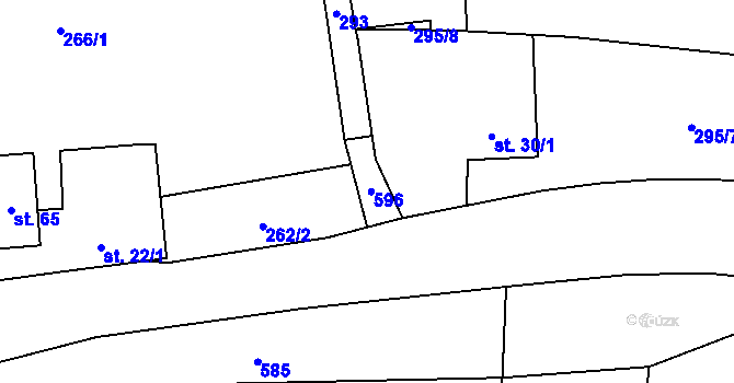 Parcela st. 30/2 v KÚ Svinná u Stříbra, Katastrální mapa