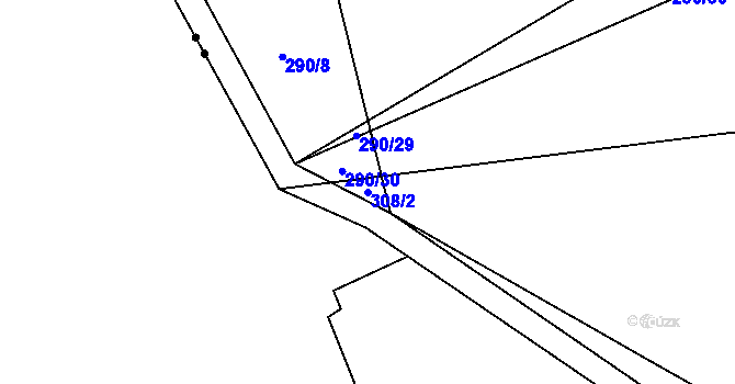 Parcela st. 308/2 v KÚ Svinná u Stříbra, Katastrální mapa