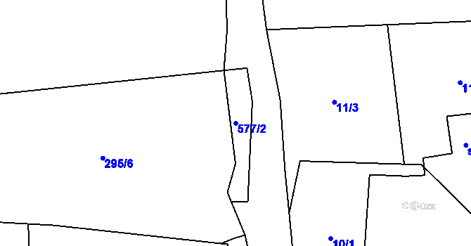 Parcela st. 577/2 v KÚ Svinná u Stříbra, Katastrální mapa