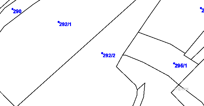 Parcela st. 292/2 v KÚ Vranov u Brna, Katastrální mapa