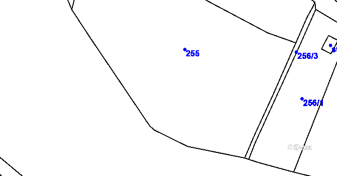 Parcela st. 254 v KÚ Vranov nad Dyjí, Katastrální mapa