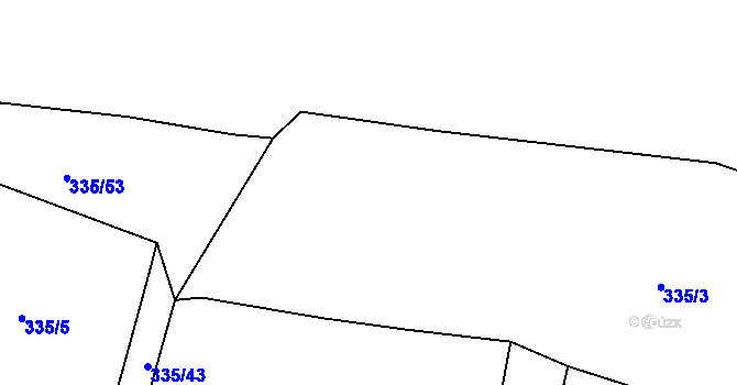 Parcela st. 335/4 v KÚ Vranov nad Dyjí, Katastrální mapa