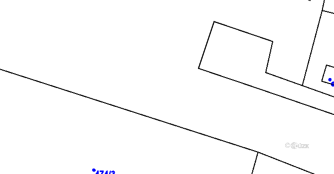 Parcela st. 474/6 v KÚ Vranov nad Dyjí, Katastrální mapa