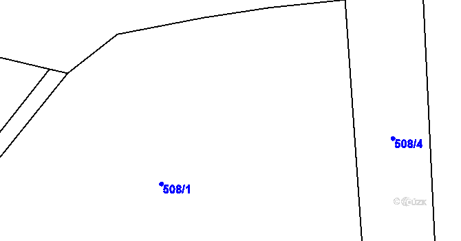 Parcela st. 508/2 v KÚ Vranov nad Dyjí, Katastrální mapa