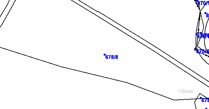 Parcela st. 678/8 v KÚ Vranov nad Dyjí, Katastrální mapa