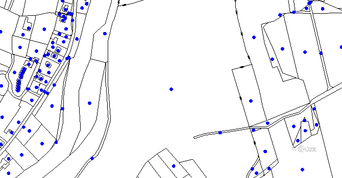 Parcela st. 375/1 v KÚ Vranov nad Dyjí, Katastrální mapa