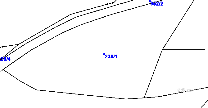 Parcela st. 238/1 v KÚ Vranová u Letovic, Katastrální mapa