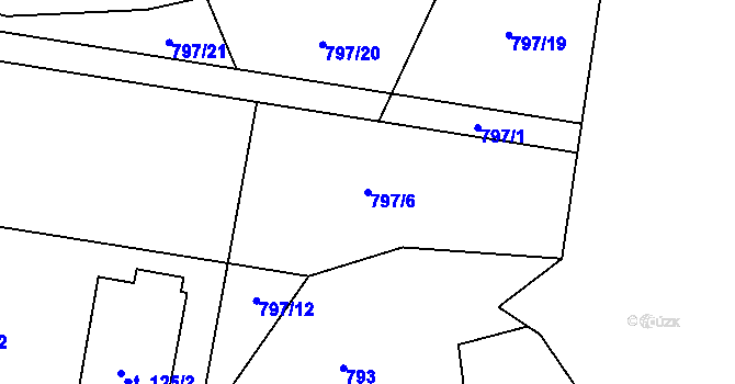 Parcela st. 797/6 v KÚ Vranová u Letovic, Katastrální mapa