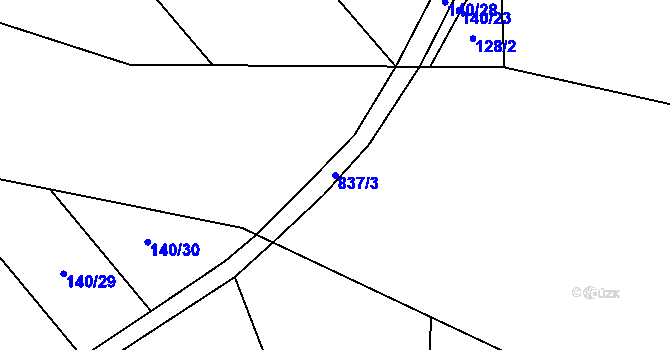Parcela st. 837/3 v KÚ Vranová u Letovic, Katastrální mapa