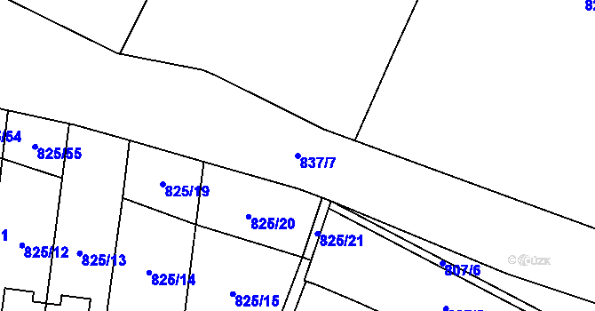 Parcela st. 837/7 v KÚ Vranová u Letovic, Katastrální mapa