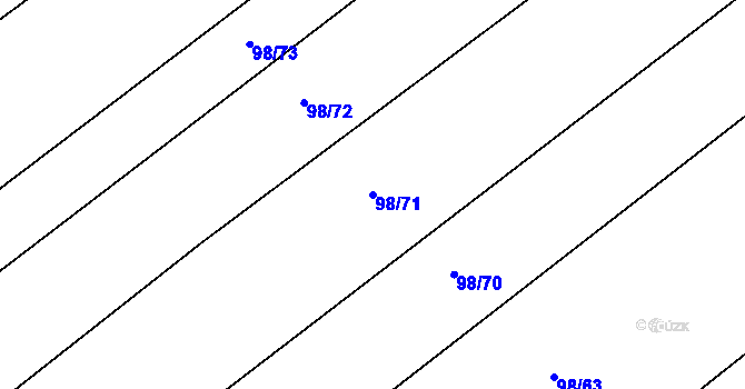 Parcela st. 98/71 v KÚ Vranová u Letovic, Katastrální mapa