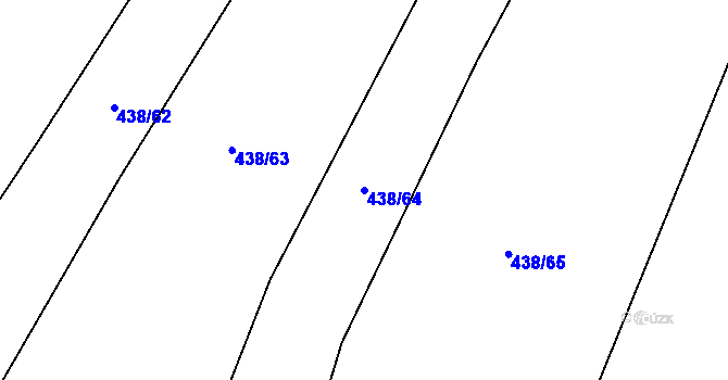 Parcela st. 438/64 v KÚ Vranová u Letovic, Katastrální mapa