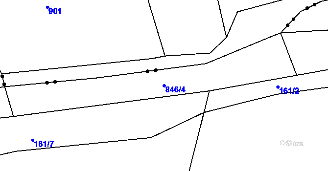 Parcela st. 846/4 v KÚ Vranová Lhota, Katastrální mapa