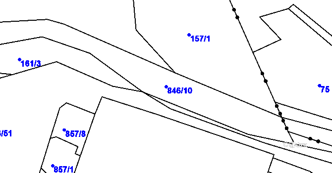 Parcela st. 846/10 v KÚ Vranová Lhota, Katastrální mapa