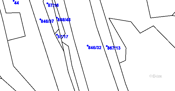 Parcela st. 846/32 v KÚ Vranová Lhota, Katastrální mapa