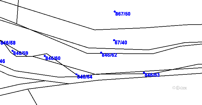 Parcela st. 846/62 v KÚ Vranová Lhota, Katastrální mapa