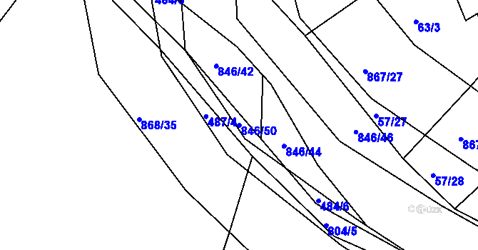 Parcela st. 846/50 v KÚ Vranová Lhota, Katastrální mapa