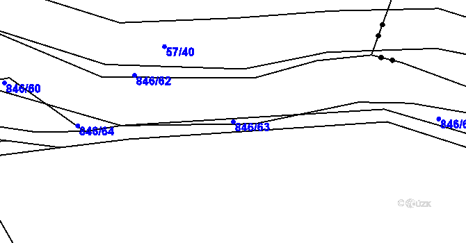 Parcela st. 846/63 v KÚ Vranová Lhota, Katastrální mapa