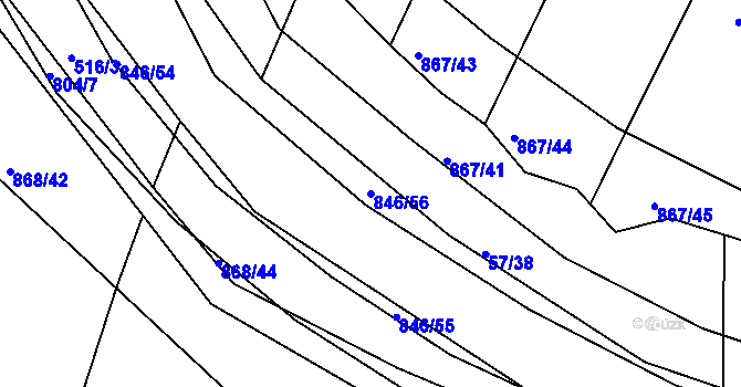 Parcela st. 846/56 v KÚ Vranová Lhota, Katastrální mapa