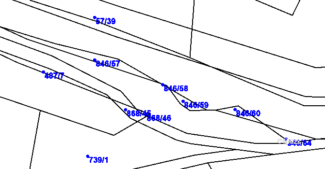 Parcela st. 846/58 v KÚ Vranová Lhota, Katastrální mapa