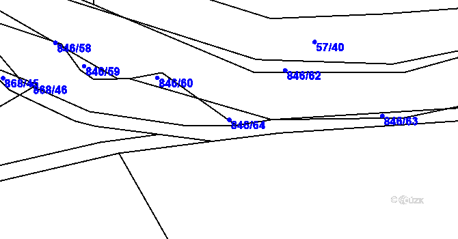 Parcela st. 846/64 v KÚ Vranová Lhota, Katastrální mapa