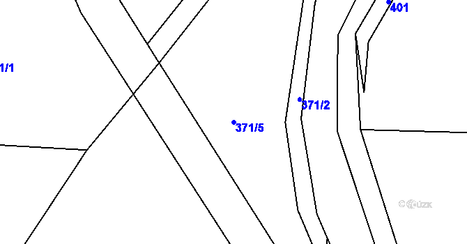 Parcela st. 371/5 v KÚ Vranová Lhota, Katastrální mapa