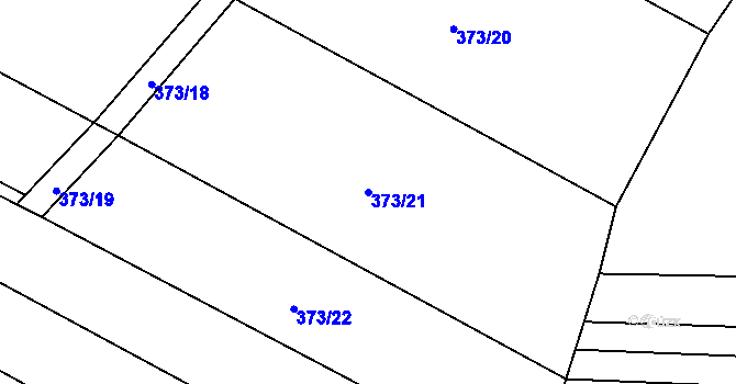 Parcela st. 373/21 v KÚ Vranová Lhota, Katastrální mapa