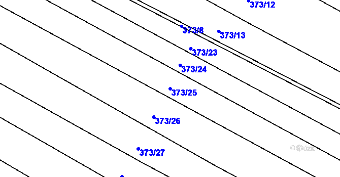 Parcela st. 373/25 v KÚ Vranová Lhota, Katastrální mapa