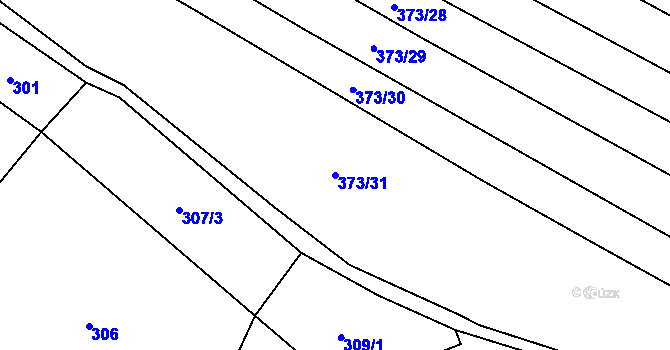 Parcela st. 373/31 v KÚ Vranová Lhota, Katastrální mapa