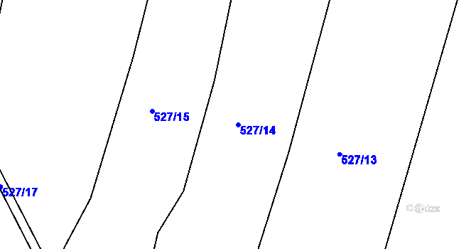 Parcela st. 527/14 v KÚ Vranová Lhota, Katastrální mapa