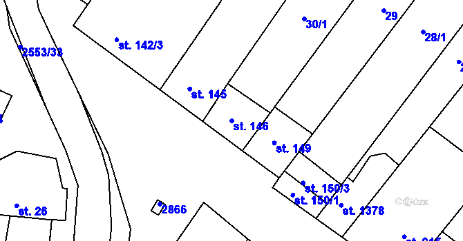 Parcela st. 146 v KÚ Vranovice nad Svratkou, Katastrální mapa