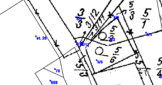 Parcela st. 3/11 v KÚ Vranovská Ves, Katastrální mapa