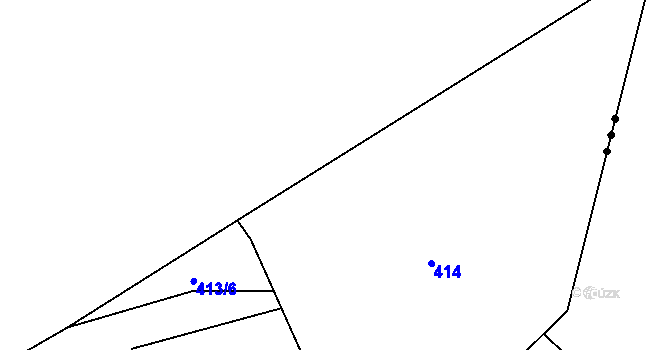 Parcela st. 413/5 v KÚ Vratíkov, Katastrální mapa