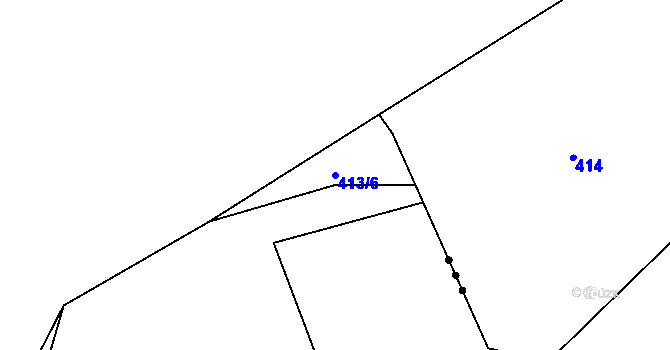 Parcela st. 413/6 v KÚ Vratíkov, Katastrální mapa