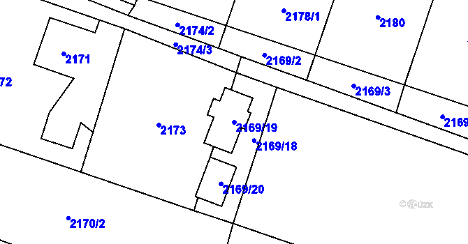 Parcela st. 2169/19 v KÚ Vratimov, Katastrální mapa