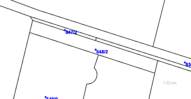 Parcela st. 548/2 v KÚ Vratimov, Katastrální mapa