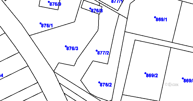 Parcela st. 877/2 v KÚ Vratimov, Katastrální mapa