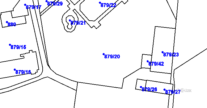 Parcela st. 879/20 v KÚ Vratimov, Katastrální mapa