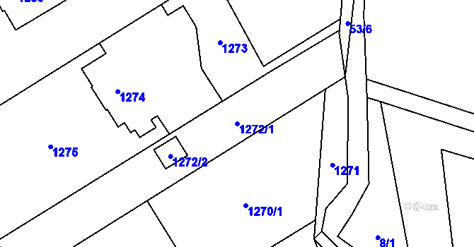 Parcela st. 1272/1 v KÚ Vratimov, Katastrální mapa
