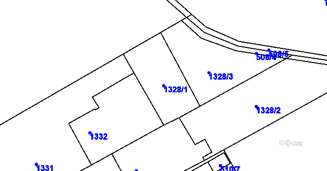 Parcela st. 1328/1 v KÚ Vratimov, Katastrální mapa