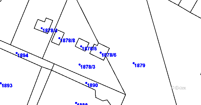 Parcela st. 1878/6 v KÚ Vratimov, Katastrální mapa