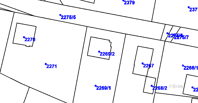 Parcela st. 2269/2 v KÚ Vratimov, Katastrální mapa