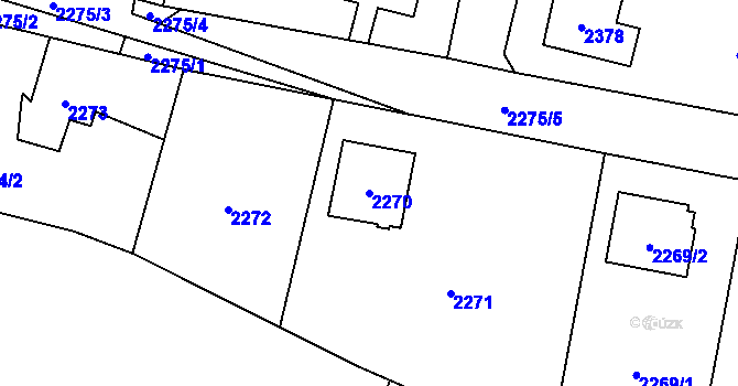 Parcela st. 2270 v KÚ Vratimov, Katastrální mapa