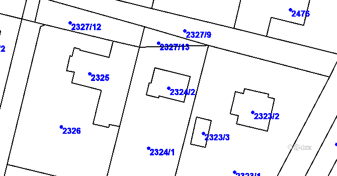 Parcela st. 2324/2 v KÚ Vratimov, Katastrální mapa